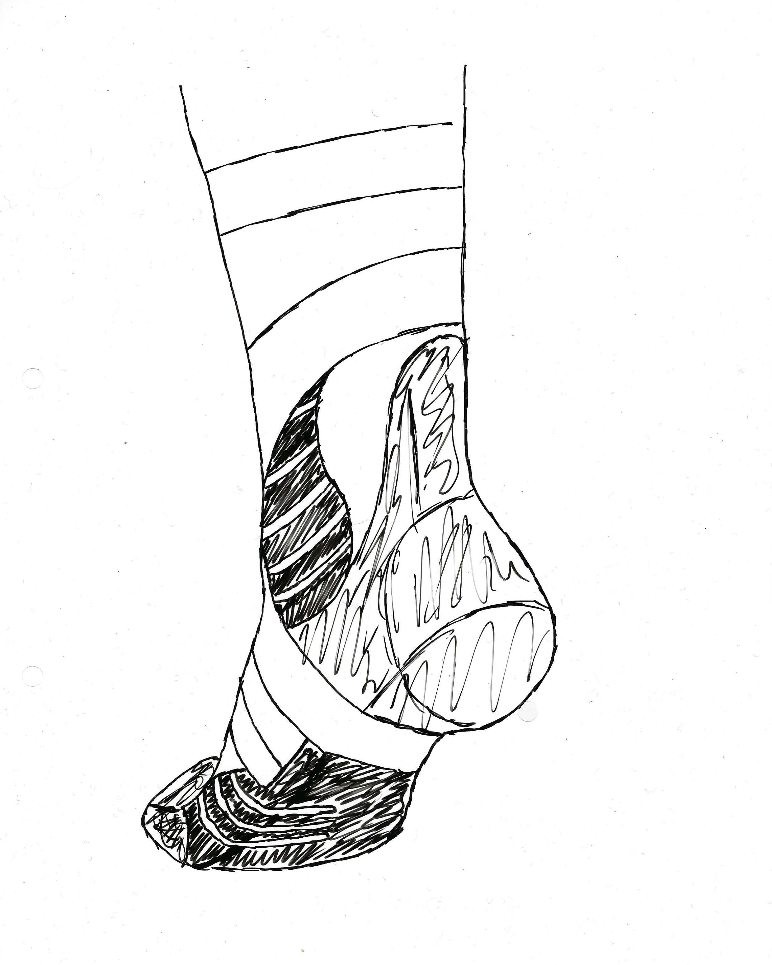 Rollo Socks Zeichnung Startup Skizze