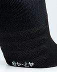 All Black Socken von unten