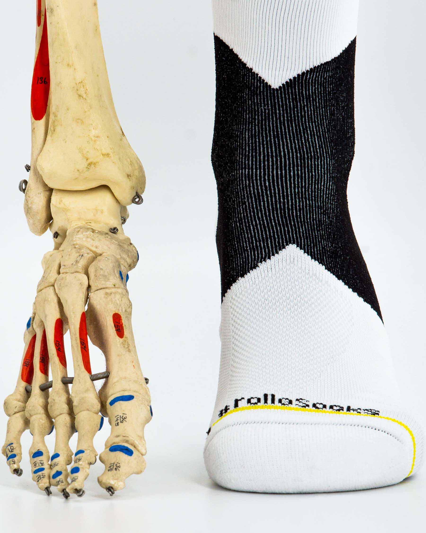 RolloSocks Technologie Sprunggelenk Verletzung Tape Bandage Propriozeption Socken Sportsocken 