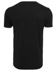 schwarzes basic T-Shirt von hinten