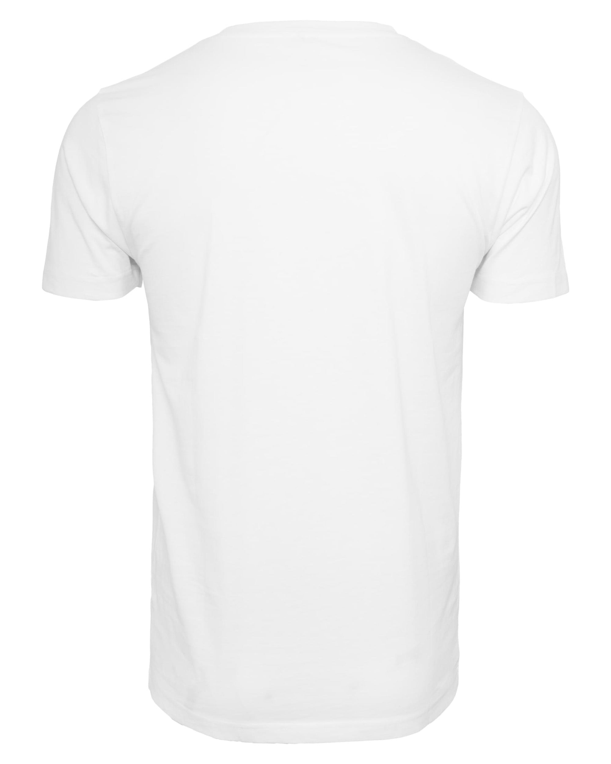 weißes basic T-Shirt von hinten