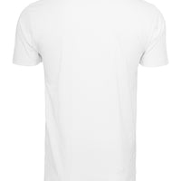 weißes basic T-Shirt von hinten