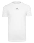 weißes basic T-Shirt von vorne mit Stay Stable Print mittig auf der Brust